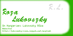 roza lukovszky business card